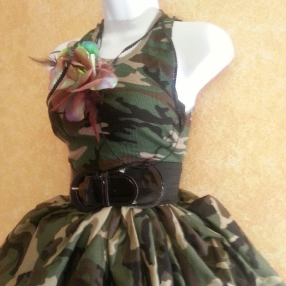 CUSTOM ORDER Sexy Cool Camouflage Tutu Dress Set - Picture 7 of 8
